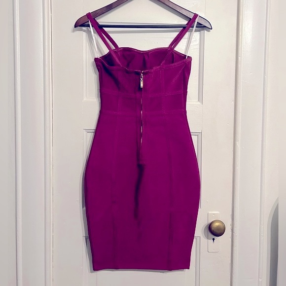 Lulus Bodycon Mini Dress - Berry - XS - Picture 2 of 12